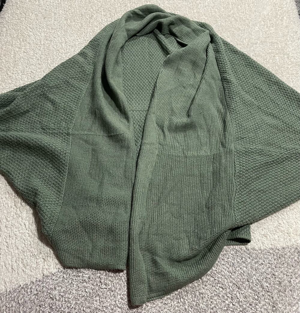 rue21 Women's Size Large Shawl Collar Open Front Cardigan Green